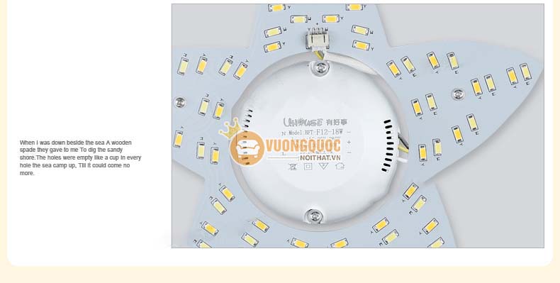 Đèn ốp trần trẻ em ngôi sao xanh uhs101-22